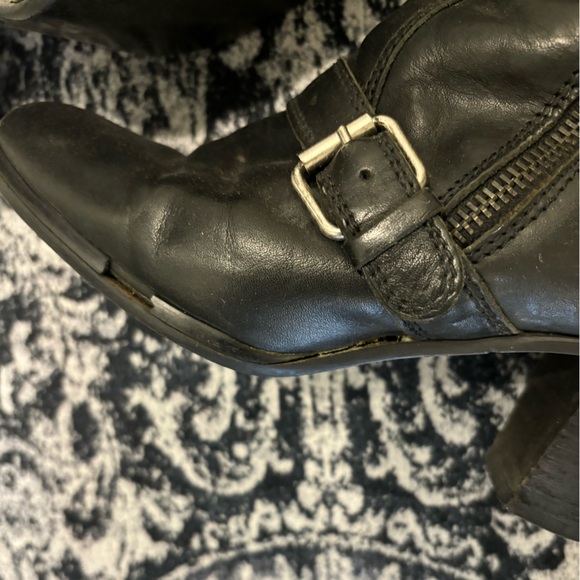 J. Crew Miller tall midheel motorcycle boots 6.5 black - Picture 7 of 11